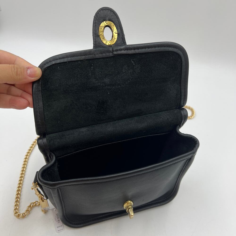 Vintage Coach Winnie Top Handle Bag Black Leather Purse - Picture 6 of 12